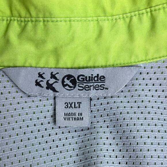 GUIDE SERIES Mens Vented Long Sleeve Hunting Shirt Sz 3XLT Green *FLAW* - Picture 6 of 9